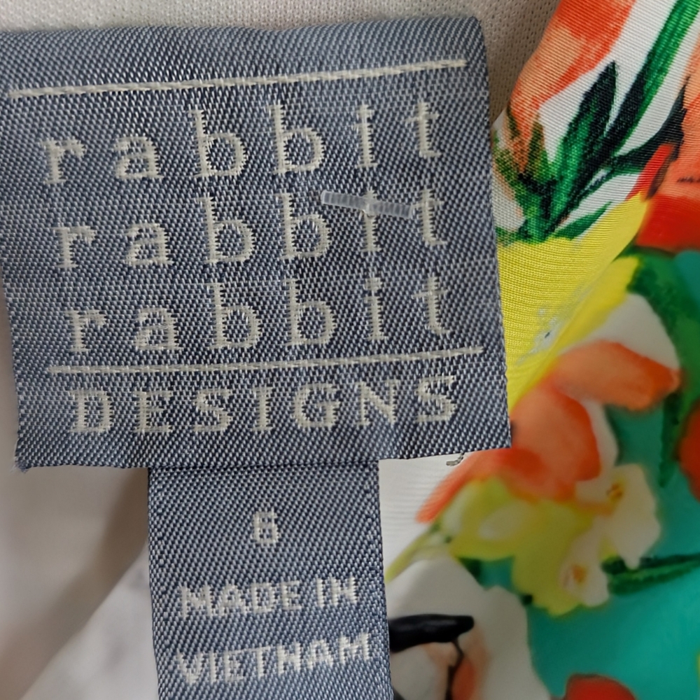 3/$20 Rabbit Rabbit Rabbit Blue Green Sleeveless V-Neck Sundress - Picture 2 of 7